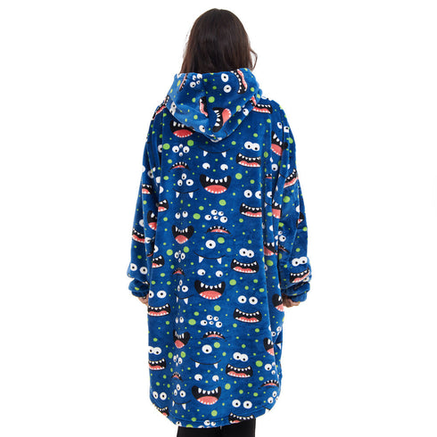 Snuggs Sweat à capuche " Monstre Bleu"