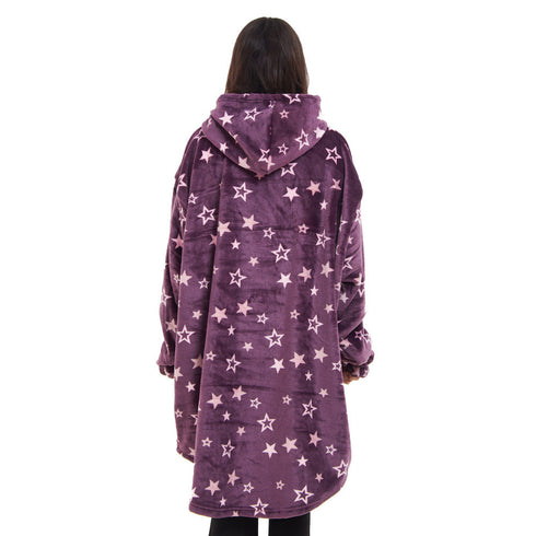 Snuggs Sweat à capuche " Étoiles violettes "