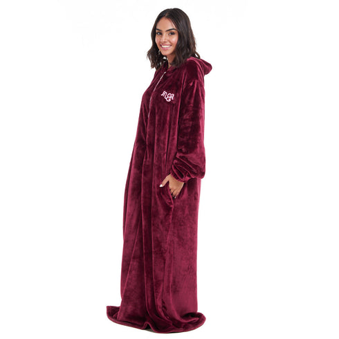 Snuggs Couverture avec manches "Bordeaux"