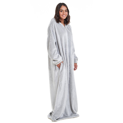 Snuggs Couverture avec manches "Gris"