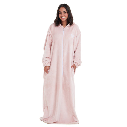 Snuggs couverture avec manches "Rose poussiéreuse"