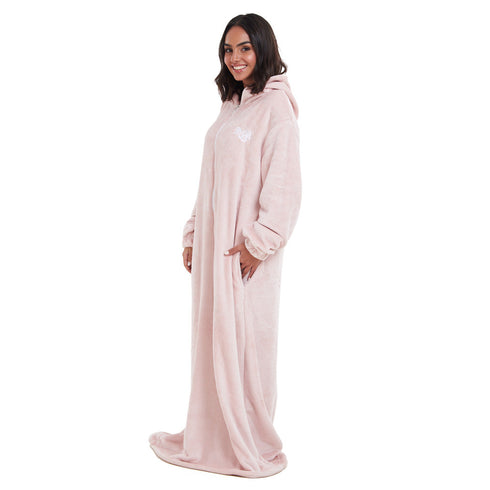 Snuggs couverture avec manches "Rose poussiéreuse"