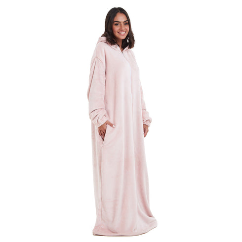 Snuggs couverture avec manches "Rose poussiéreuse"