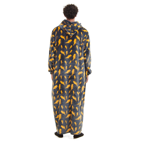 Snuggs Couverture avec manches "Eclair Gris Souris"