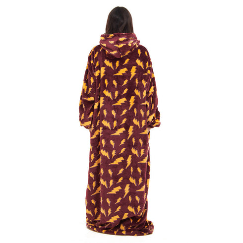 Snuggs Couverture avec manches "Eclair Bordeaux"