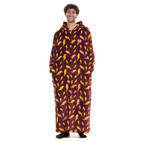 Snuggs Couverture avec manches "Eclair Bordeaux"