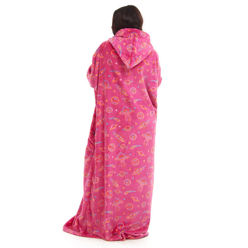 Snuggs Couverture avec manches "Espace Fuchsia"