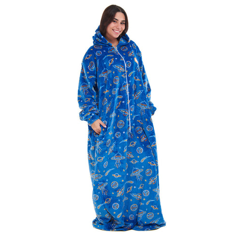 Snuggs Couverture avec manches "Espace Bleu "