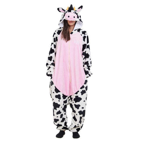 Snuggs Combinaison pyjama animaux "Vache Rose"