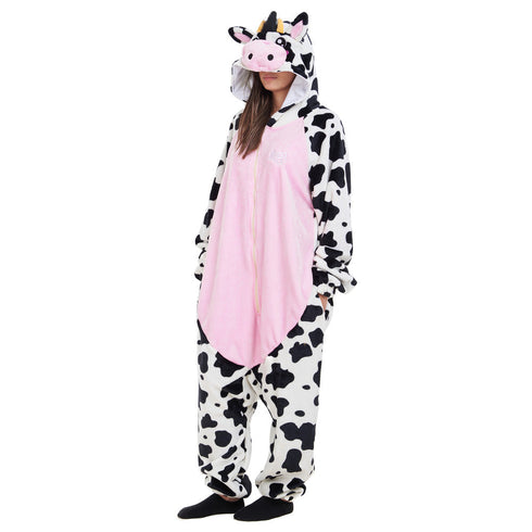 Snuggs Combinaison pyjama animaux "Vache Rose"