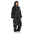 Snuggs combinaison pyjama "Noir avec des étoiles blanches"