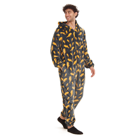 Snuggs Combinaison Pyjama "Eclairs gris souris "