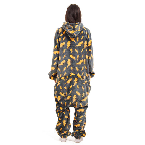 Snuggs Combinaison Pyjama "Eclairs gris souris "