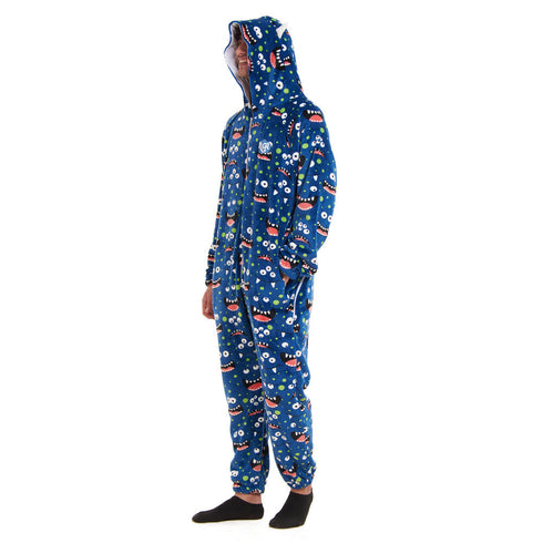 Snuggs Blanket Onesie "Blue monster"