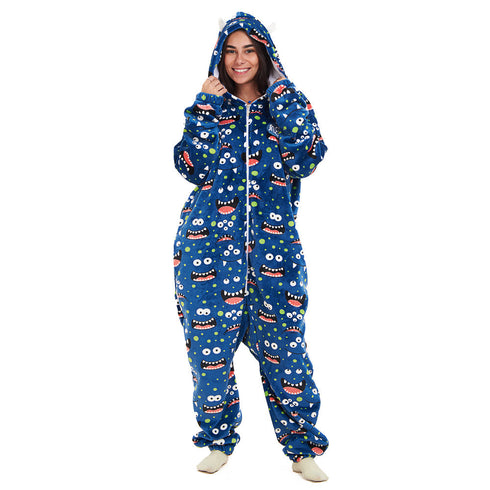 Snuggs Blanket Onesie "Blue monster"
